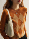 Argyle-Strickpullover mit Rautenmuster | Retro & Chic | Perfekt für Alltag & Freizeit