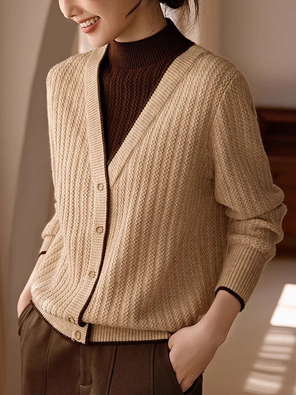 Strickcardigan mit V-Ausschnitt | Schlicht & Elegant | Vielseitiger Look