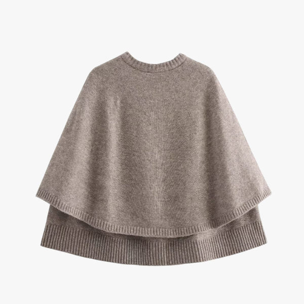 Elegantes Strick-Cape mit Knopfleiste | Vielseitig & Stilvoll | Perfekt für jede Jahreszeit