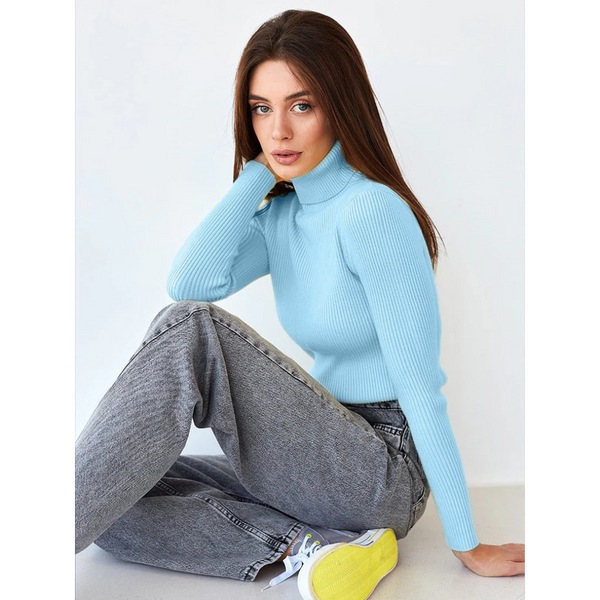 Rollkragenpullover | Figurbetontes Design | Perfekt für Büro und Freizeit | Vielseitiges Basic