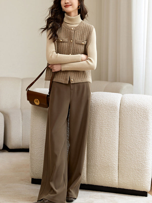 Strickweste mit Taschen und Knopfleiste | Elegant & Vielseitig | Perfekt für Lagenlooks