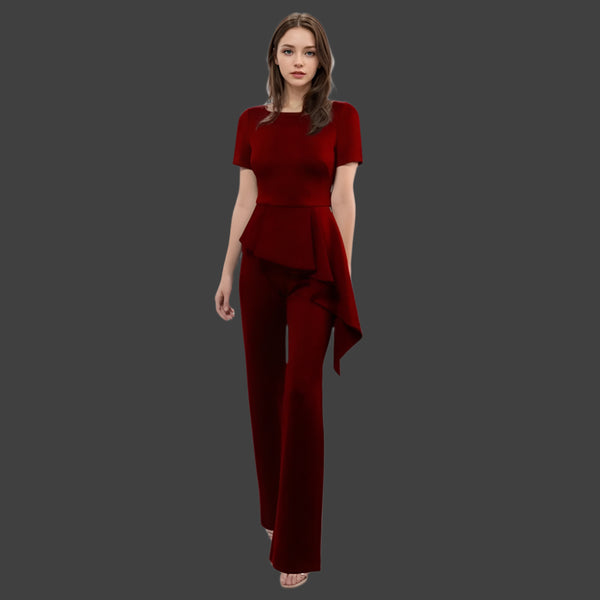 Eleganter Jumpsuit mit Taillen-Detail | Perfekt für Abendanlässe | Fließender Schnitt