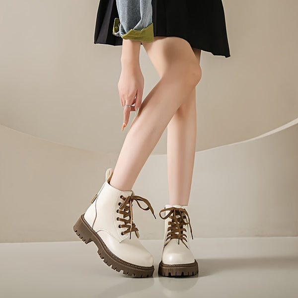 Schnürstiefeletten | Robuste Profilsohle | Trendiger Look | Alltagstauglich