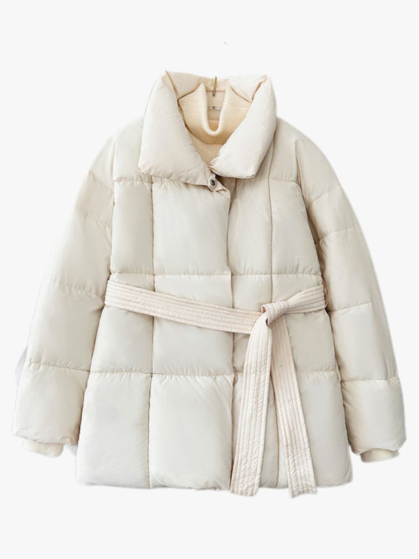 Gesteppte Daunenjacke mit Gürtel | Warm & Stilvoll | Perfekt für den Winter