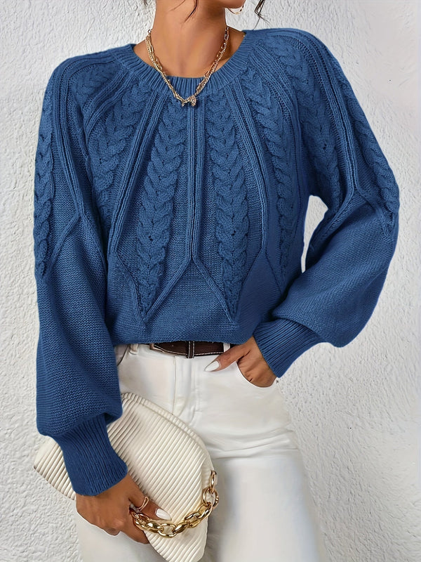 Zopfmuster-Strickpullover mit V-Ausschnitt | Klassisch & Modern | Perfekt für kühle Tage