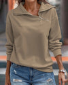 Sweatshirt mit schrägem Reißverschluss | Lässiger Look | Perfekt für Freizeit und Alltag | Weicher Stoff