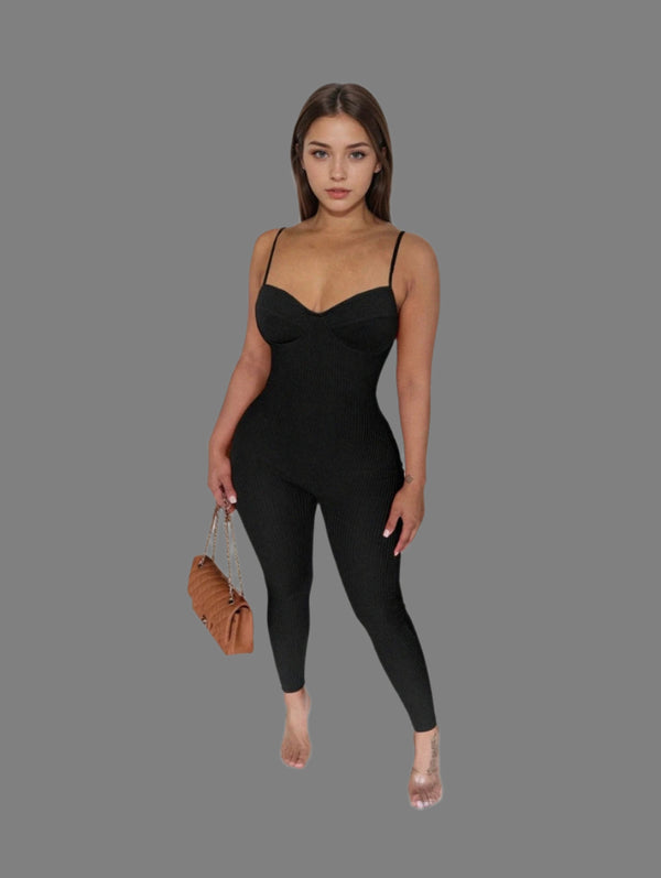 Eleganter Jumpsuit mit Herzausschnitt | Figurbetont | Perfekt für Abendanlässe | Elastisches Material