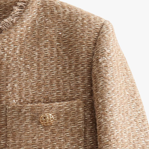 Bouclé-Jacke mit Taschen | Klassisch & Elegant | Perfekt für Büro & Freizeit