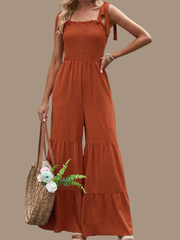 Eleganter Jumpsuit | Weites Bein | Perfekt für Sommer und Freizeit | Leichter Stoff