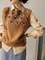 Strickweste mit Blumenmuster | Charmant & Vielseitig | Perfekt für Layering-Looks
