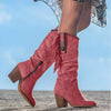 Wildleder-Stiefel mit Fransen | Kunstwildleder | Boho-Chic und Komfort