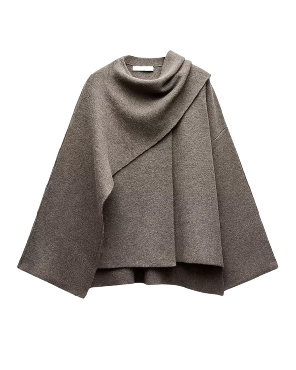 Poncho mit asymmetrischem Schnitt | Elegant und Zeitlos | Perfekt für Herbst und Winter