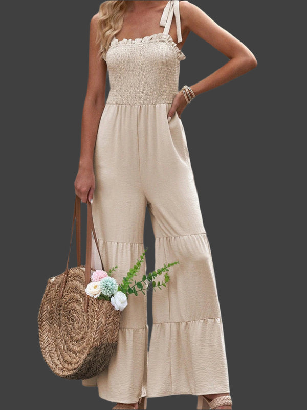 Eleganter Jumpsuit | Weites Bein | Perfekt für Sommer und Freizeit | Leichter Stoff
