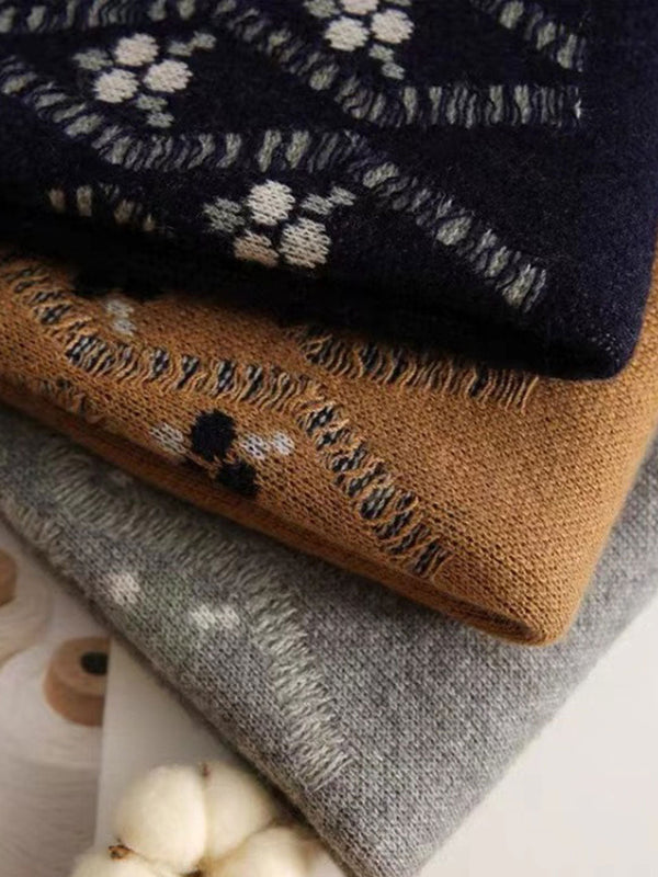 Strickweste mit Blumenmuster | Charmant & Vielseitig | Perfekt für Layering-Looks