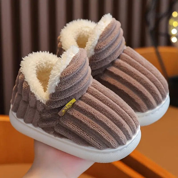Sherpa-Gefütterte Cord-Slipper | Weich & Warm | Rutschfeste Sohle