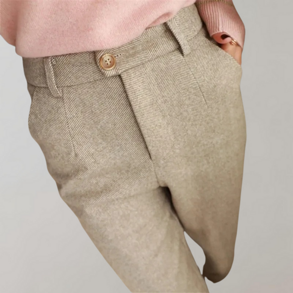 Strukturierte Wollhose mit High-Waist | Zeitloser Chic | Herbst-Winter Essential