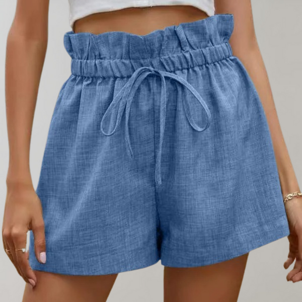 Leinen Look Shorts | Paperbag-Taille | Luftiger Sommerstyle in Naturtönen