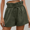 Leinen Look Shorts | Paperbag-Taille | Luftiger Sommerstyle in Naturtönen