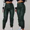 High Waist Cargo-Lederlook Hose | Glanz-Finish | Urban Street Chic