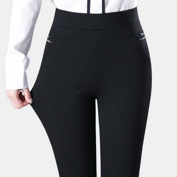 High Waist Stretch-Hose mit Pinstripe-Look | Business-Chic | Komfort trifft Klasse