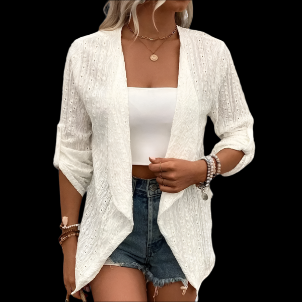 Strick-Cardigan mit 3/4-Ärmeln | Light Layer Look | Luftig & Modern