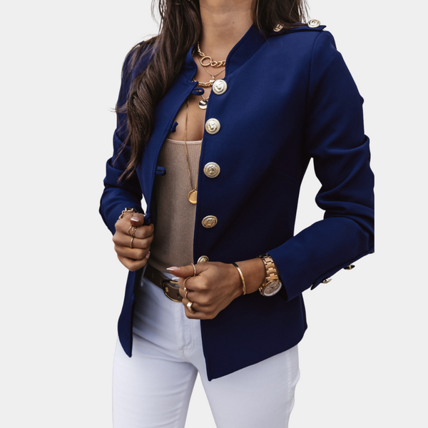 Blazer mit Stehkragen und auffälligen Knöpfen | Königlicher Chic | Elegant & Modern