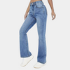 Flared Jeans | Stretch-Denim | Hoher Bund in Hellblau
