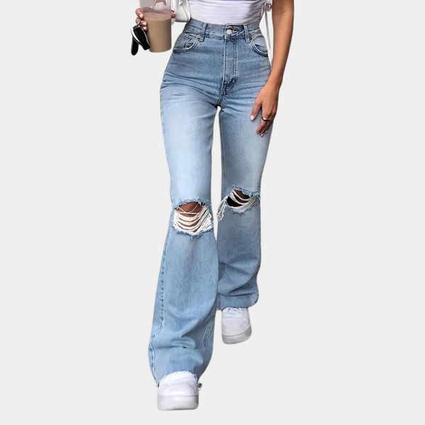 Flared Jeans mit Ripped-Knees | Street Denim | Vintage Coolness