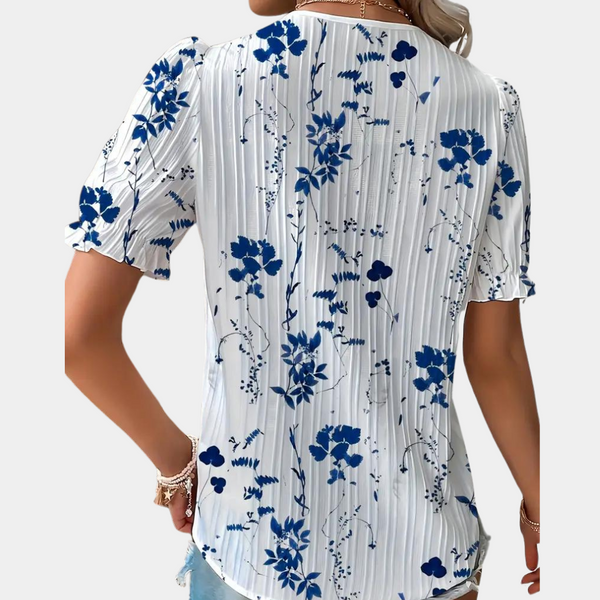 Bluse mit Blumenprint & Spitzenausschnitt | Romantisc h& Frisch | Sommer-Favorit für jeden Tag