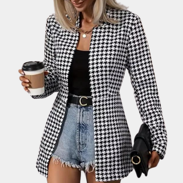 Blazer im Hahnentritt-Muster | Klassisch & Trendy | Streetstyle trifft Business