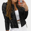 Pailletten-Blazer offen getragen | Party Glam | Glänzend & Eyecatching