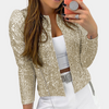 Pailletten-Blazer offen getragen | Party Glam | Glänzend & Eyecatching