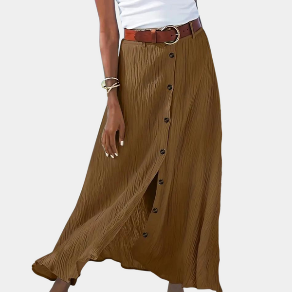 Plissee Midirock mit Knopfleiste | Leicht & Luftig | Boho Summer Vibes