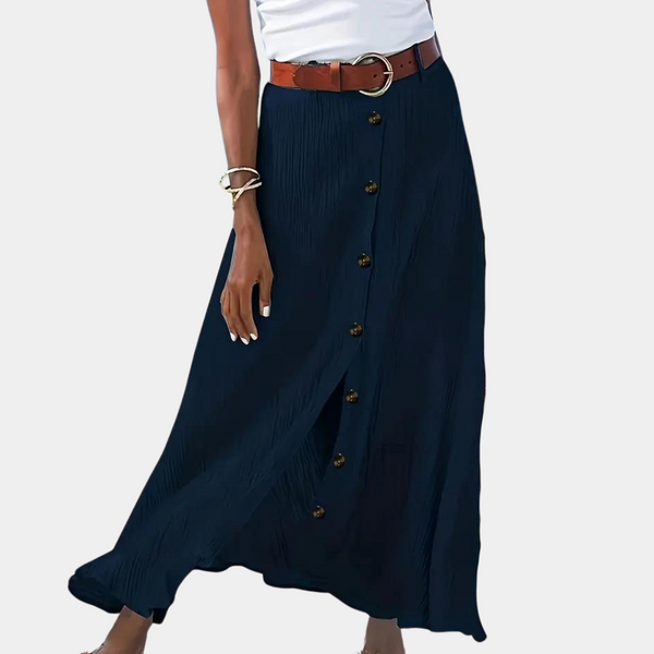 Plissee Midirock mit Knopfleiste | Leicht & Luftig | Boho Summer Vibes