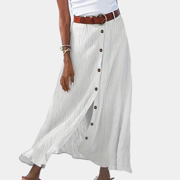 Plissee Midirock mit Knopfleiste | Leicht & Luftig | Boho Summer Vibes