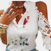 Florale Cold-Shoulder Bluse mit Spitze | Femininer Flair | Sommerromantik
