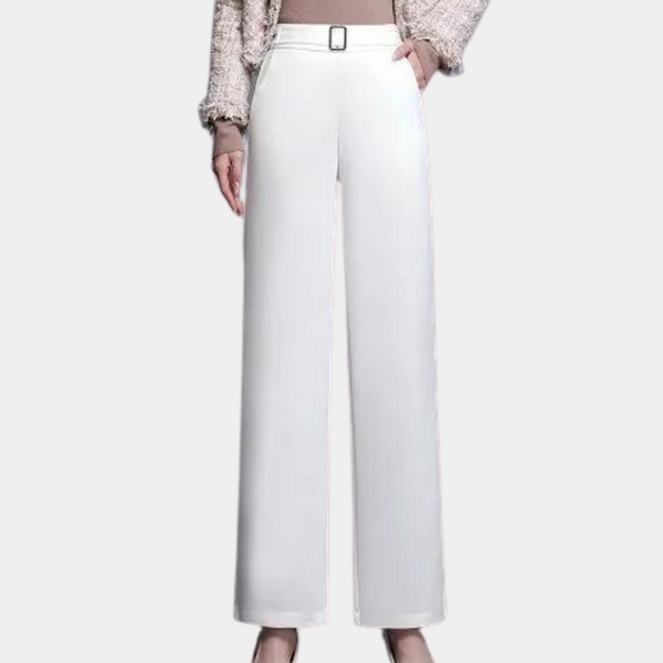 tin-Wide-Leg Hose mit Gürtel-Detail | Luxuriöser Fall | Soft Elegance