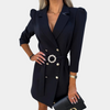 Blazer-Kleid mit Gürtel & Puffärmeln | Power Elegance | Feminin & Selbstbewusst