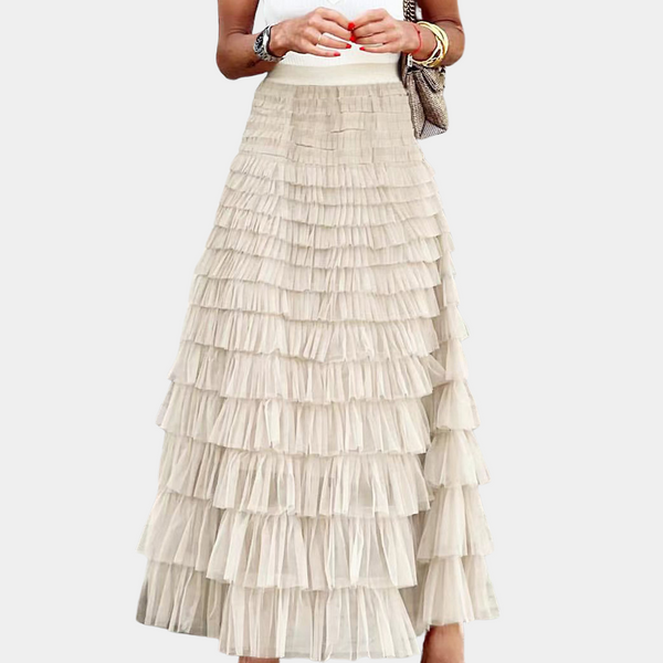 Tüll-Midirock mit Rüschenstufen | Romantic Layers | Soft Glam Vibes