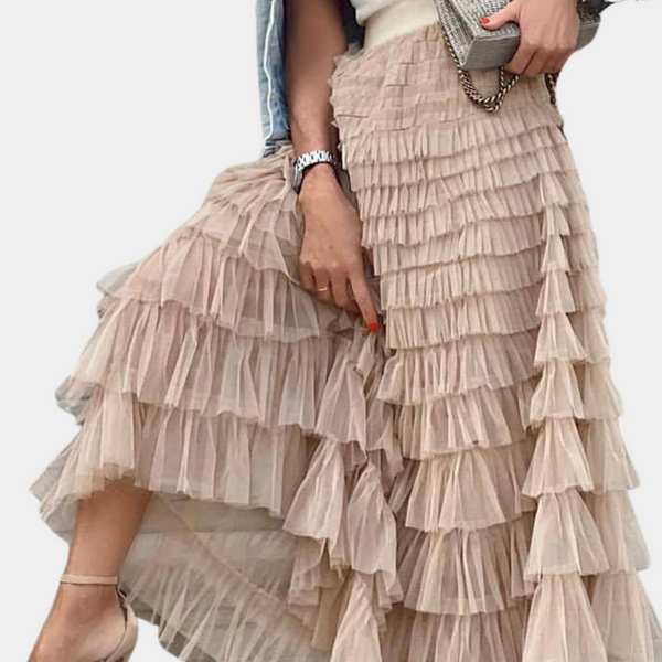 Tüll-Midirock mit Rüschenstufen | Romantic Layers | Soft Glam Vibes