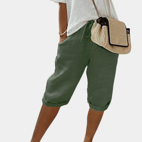 Linen Blend Bermuda Shorts | Casual Summer Cool | Relaxed Fit