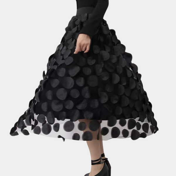 Voluminöser 3D-Paillettenrock | High Waist | Gothic Eleganz