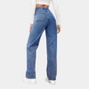 Straight Wide-Leg Jeans mit High Waist | Classic Blue | Minimal Denim Vibe