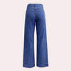 Straight Wide-Leg Jeans mit High Waist | Classic Blue | Minimal Denim Vibe