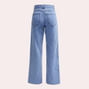 Straight Wide-Leg Jeans mit High Waist | Classic Blue | Minimal Denim Vibe