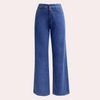 Straight Wide-Leg Jeans mit High Waist | Classic Blue | Minimal Denim Vibe