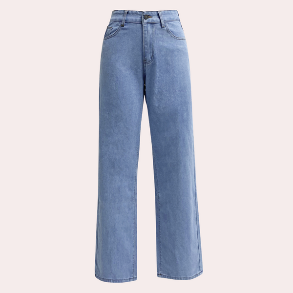 Straight Wide-Leg Jeans mit High Waist | Classic Blue | Minimal Denim Vibe