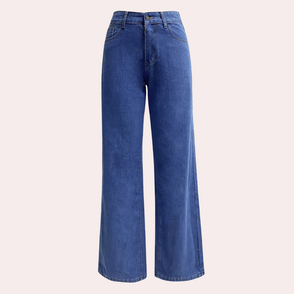 Straight Wide-Leg Jeans mit High Waist | Classic Blue | Minimal Denim Vibe