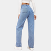 Straight Wide-Leg Jeans mit High Waist | Classic Blue | Minimal Denim Vibe