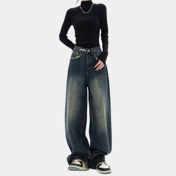 Dark Wash Baggy Jeans | Wide-Leg Revival | Retro Streetstyle Essential